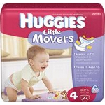 Huggies ® Little Movers Diapers for Kids Size 4, Jumbo - BG of 27 EA