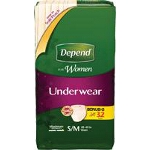 Depend ® Super Absorbency Womens Underwear, Pull On Adult Diapers and Pull Ups Small/Medium - BG of 32 EA
