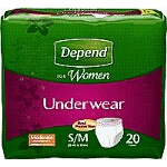 Depend ® Extra Absorbency Women Underwear, Pull On Adult Diapers and Pull Ups Small/Medium, 28