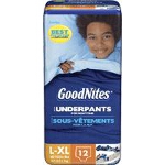GoodNites Disposable Underwear, Pull On Training Diapers and Pull Ups For Boys Large/Extra-Large Jumbo, Most absorbent, Soft, Latex-free - PK of 12 EA