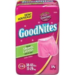 Goodnites Boxer Shorts for Girls Small/Medium, Soft Cloth, Snug Fit Protection - BG of 14 EA