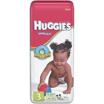 Huggies ® Snug and Dry Disposable Diapers for Kids Size 3, Unisex, Fits 16 lb to 28 lb - BG of 36 EA