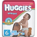 Huggies ® Snug and Dry Disposable Diapers for Kids Size 6, Unisex, Fits 35 lb - BG of 23 EA