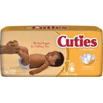 Prevail ® Cuties Baby Diapers for Kids Size 1, 8 to 14 lb - Qty: BG of 50 EA