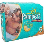Pampers Baby-Dry Diapers for Kids Size 4, 22 to 37lb, Disposable, Latex-free - Qty: PK of 24 EA