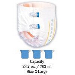 Tranquility SlimLine ® Junior Disposable Brief, 24 to 42 lb, 10-1/5Oz Fluid Capacity, Latex-free - Qty: BG of 12 EA