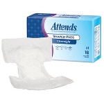 Attends ® Shaped Pads for Incontinence, Overnight - Qty: BG of 18 EA
