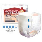 Tranquility ATN (All-Through-the-Night) Disposable Briefs, Adult Diapers Large, 45
