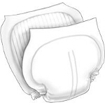 Kendall Wings Night Super Contoured Insert Pad for Incontinence, Contoured Shape, Green Color Code, Super Absorbency - Qty: BG of 24 EA
