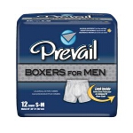 Prevail Boxers for Mens Incontinence Protection Medium Waist 28