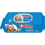 Cuties Baby Wipes for Skin Care Quilted Soft Pack - Qty: PK of 78 EA